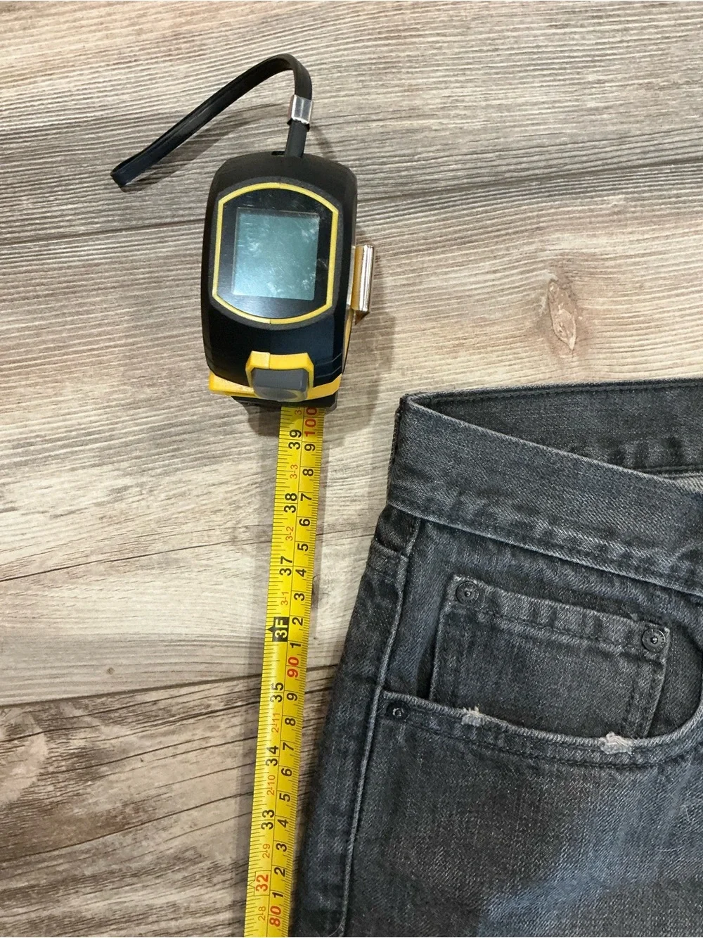 Old Navy Men's Washed Black Straight Jeans 33x30